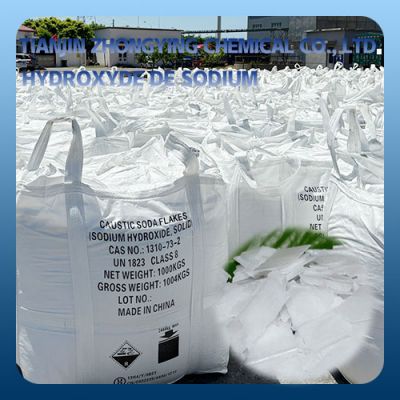 Flocons de soude caustique hydroxyde de sodium usage